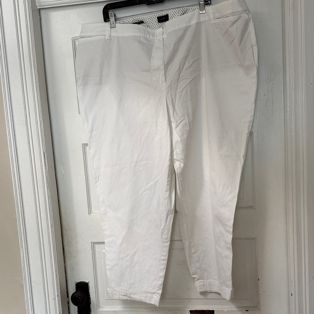 Talbots White Ankle Pants